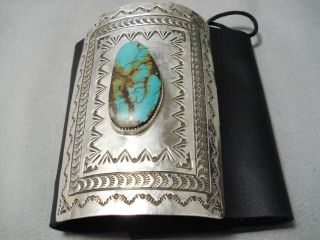 Tall Towering Vintage Navajo Royston Turquoise Sterling Silver Ketoh Bracelet