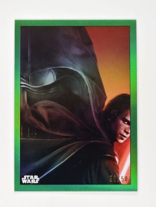 2019 Topps Chrome Star Wars Green Poster Card Pc - 14 Revenge Of The Sith /50