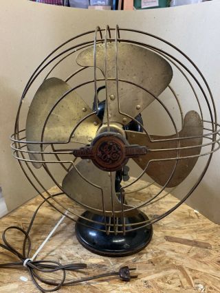 Antique Vintage G.  E.  Fan General Electric Ge Old Fan 14”