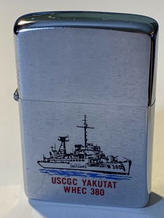 1968 Vietnam Zippo Lighter Uscgc Yakutat 2 Sided Factory Engraved - Coast Guard