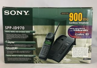 Sony Vtg Nos Spp - Id970 Cordless Phone Nib Call Id