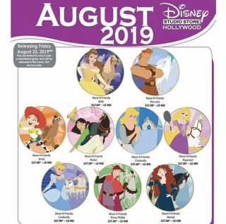 Disney D23 Expo 2019 Dssh Dsf Mane & Friends Pin Set 9 Pins Full Set