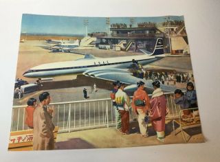 1960’s Boac British Overseas Airways Advertising Poster