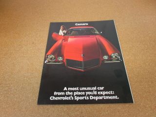 1970 Chevrolet Camaro Ss Z28 Rs Sales Brochure 16 Pg Dealer Literature