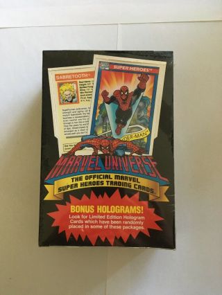 1990 Impel Marvel Universe Series 1 Trading Card Factory Box With 36 Pack