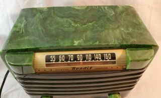 Finest & Earliest Model 0526 Bendix Jade Green Catalin Tube Radio No Res