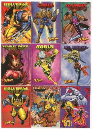 1997 X - Men International Complete Set (50 Cards) Skybox