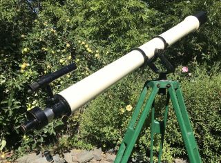 Antique Vintage HUGE Bausch & Lomb 4 Inch Astronomical Refractor Telescope PLUS 8
