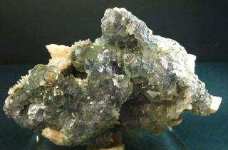 Manganoan Dolomite w/ Fluorite,  Pyrite & Quartz: Shangbao Mine.  Hunan Prov,  China 3