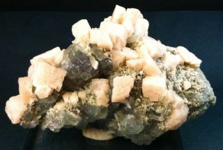Manganoan Dolomite w/ Fluorite,  Pyrite & Quartz: Shangbao Mine.  Hunan Prov,  China 5