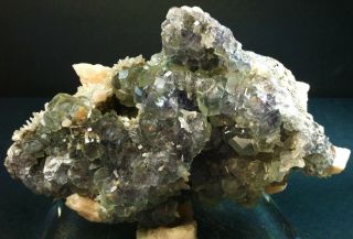 Manganoan Dolomite w/ Fluorite,  Pyrite & Quartz: Shangbao Mine.  Hunan Prov,  China 7