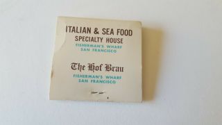 Matchbook Peter Alioto ' s Italian Sea Food.  Fisherman ' s wharf San Francisco G3 2