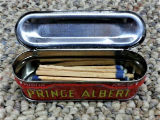 Vintage Prince Albert Vertical Pocket Litho Tobacco Tin - Match Safe Or Stash