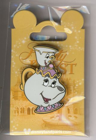 Disneyland Paris Disney Pin Beauty And The Beast 2017 4/8 Mrs.  Potts Chip