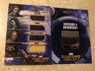 2014 Upper Deck Guardians Of The Galaxy Cosmic Strings Max 9x Costume Relic Ssp