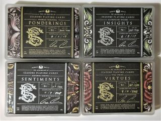 Apothecary Seasons Playing Cards Complete Black Label Set Rare Limited Edition 2