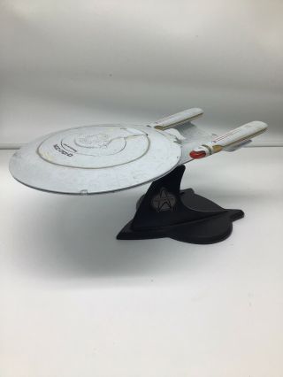 Rare Vintage Franklin Star Trek Metal Uss Enterprise Ncc 1701 - D