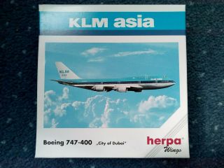 Herpa 1:500 Klm Asia City Of Dubai Boeing 747 - 400