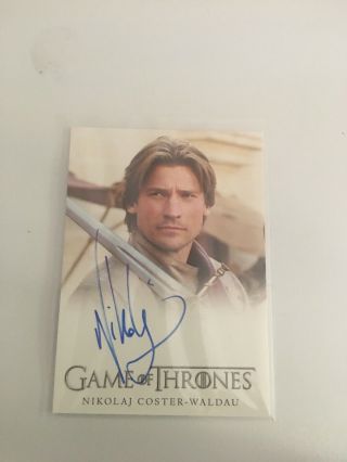 Game Of Thrones Season 2 - Nikolaj Coster - Waldau Autograph Card - Jaime