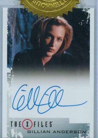 X - Files Archives Classic: Autograph Card / Auto Gillian Anderson As Dana Scully