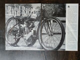 1927 Indian Prince Dirt Tracker Motorcycle - 6 Page Article