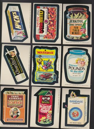 1975 Topps Wacky Packs Series 15 Complete Set 30/30 Nm - Packages Bloodweiser