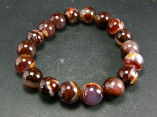 Fire Agate Bracelet From Mexico - 7.  5 "