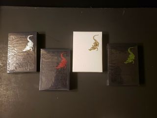 Limited Edition Set Of 4 Gatorbacks Playing Cards Deck From David Blaine Red,