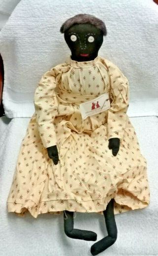 Vintage Black Americana " Abigail Rose " Rag Doll By Meadowbrook
