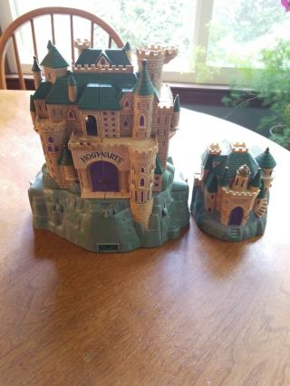 2 Harry Potter Hogwarts Castle Forbidden Corridor Toy Mini Playset 2001 Mattel