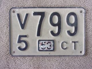1953 Connecticut License Plate V5 - 799