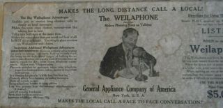 The Weilphone General Appliance Company of America for Antique Telephones w/Box 3
