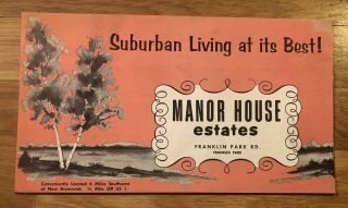 Vintage Franklin Park Township,  Nj Real Estate Brochure Manor House Estates