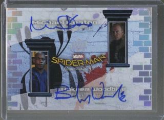 2017 Ud Spider - Man Homecoming Michael Keaton Bokeem Woodbine Dual Autograph