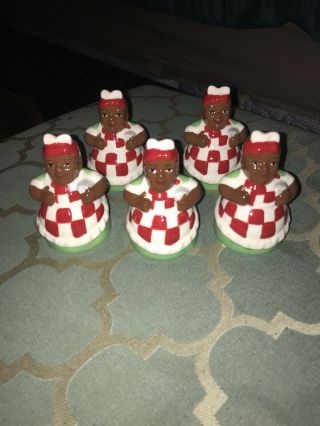 Casa Vero By Ack Aunt Jemima 5 Piece Set Of Salt And Pepper Shakers