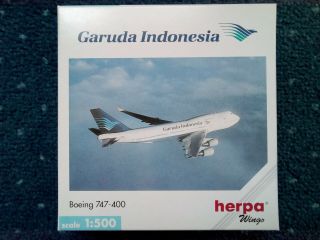 Herpa 1:500 Garuda Indonesia Boeing 747 - 400