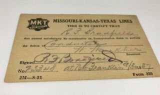 Vintage 1932 Missouri Kansas Texas Card Reexamination