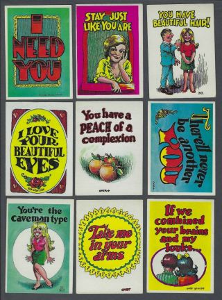 1965 Topps Monster Greeting Cards Trading Cards Near Set Of 49/50