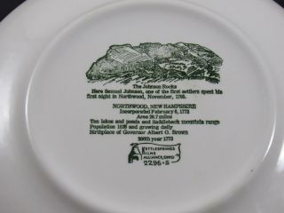 1973 Town of NORTHWOOD Hampshire 200th Anniversary Plate Limited Edition NH 4