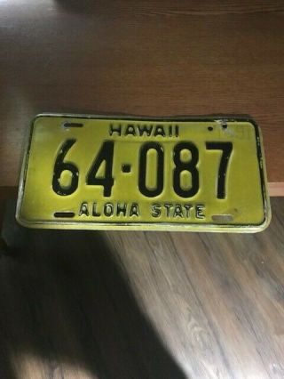 1969 Hawaii License Plate/tag