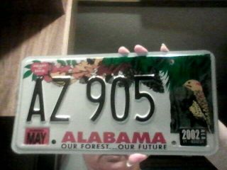 2002 Alabama Our Forest.  Our Future License Plate