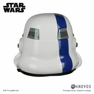 ANOVOS Star Wars Imperial Stormtrooper TK Helmet Commander Blue Trooper Variant 2