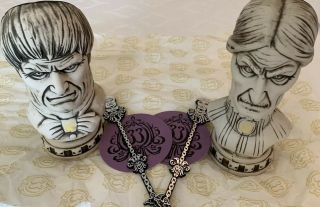 Disney Disneyland Club 33 Haunted Mansion 50th Anniversary Busts Tiki Mugs Rare