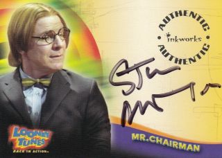 Looney Tunes Ultra Rare Steve Martin As Mr.  Chairman A3 Auto Autograph Card