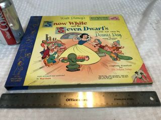 TF33 VTG Walt Disney Snow White & the Seven Dwarfs Y - 33 78 RPM Record Album Book 2