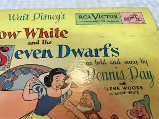 TF33 VTG Walt Disney Snow White & the Seven Dwarfs Y - 33 78 RPM Record Album Book 3