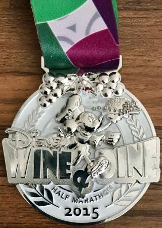 Run Disney Wine And Dine Medal And Tech Shirt - 2015