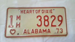 1973 Alabama Tag License Plate Man Cave Vintage Rare Hot Antique Wall Garage Car