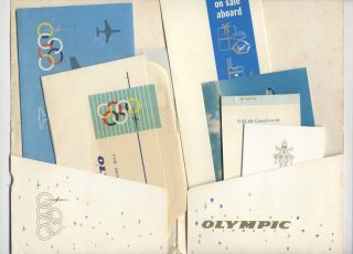 Olympic Airways Folder 1960 " S (greece) With Route Maps,  Envelope,  Price List,  Pc