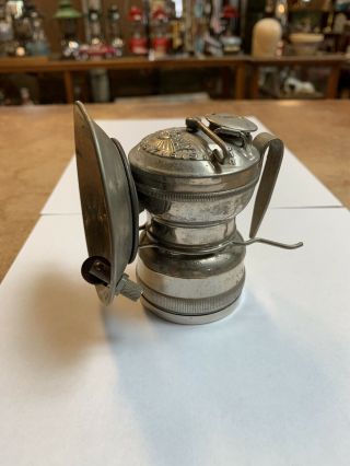 Nickel Sun Ray Carbide Mining Lamp Patented 1913 - 1918 The Dewar Mfg Co.